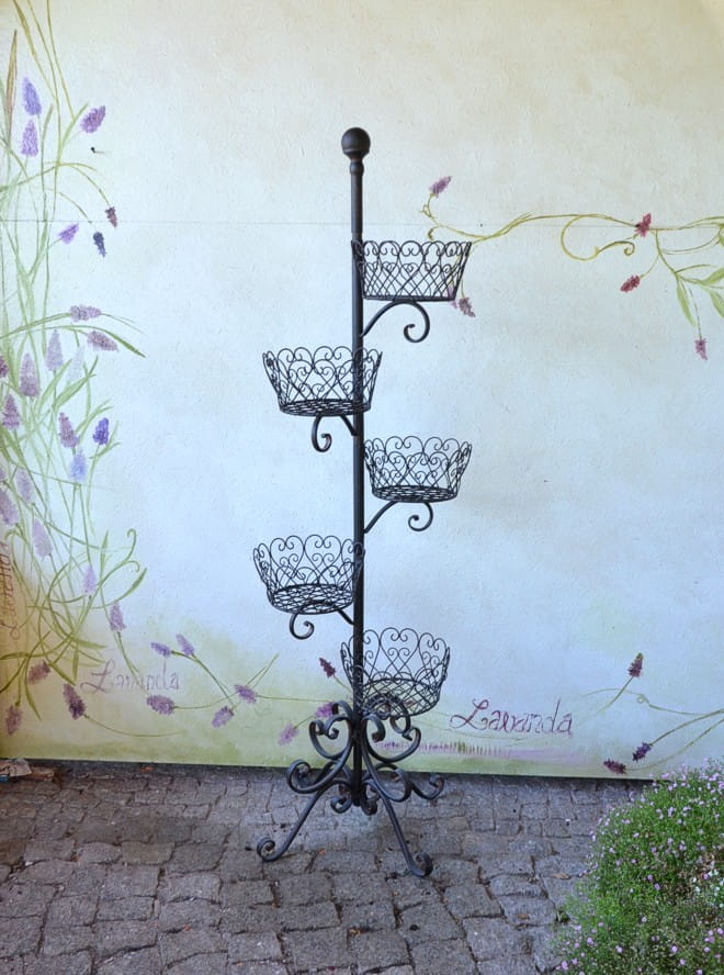 Metall-Blumenständer für 5 Töpfe