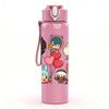 1PC Colorful Kids Character Group Print 750ml Color Plastic Sports Water Bottle Leakproof Flip Straw Lid Suitable for Sports Office Home Use