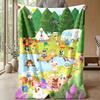 Soft Flannel Blanket Lightweight Cozy Bedroom Living Room CoverAnimal Crossing
