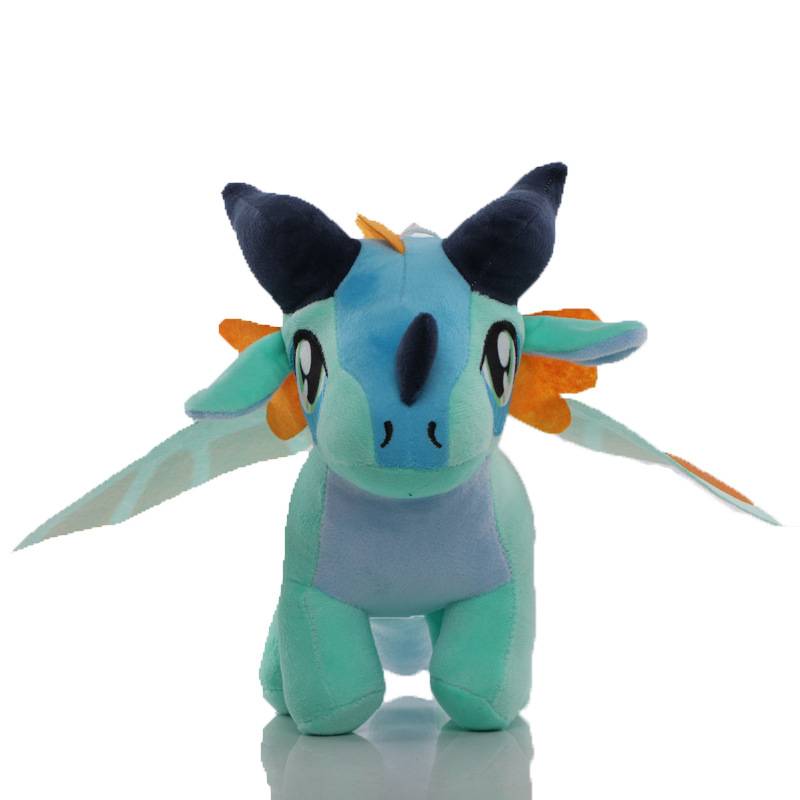 Of Fire Wings Dragon Big Eye Blue Dragon Plush Toy Stuffed Doll Gift Cartoon