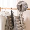 Stainless Steel Trouser Hanger With Double Hooks Space Saving Clothes Drying Rack For Scarfs