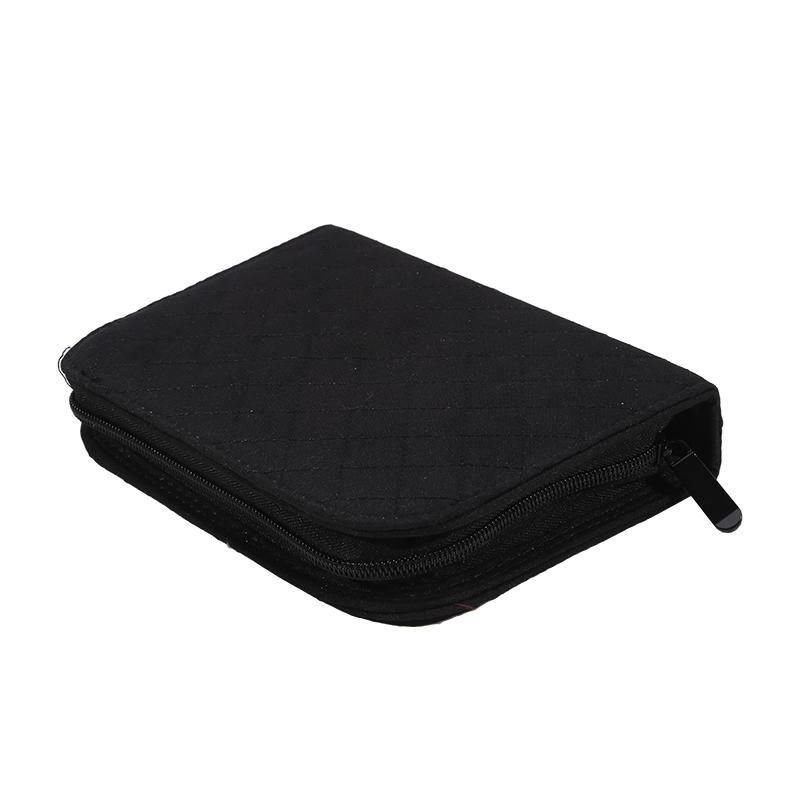 

Портативный чехол-органайзер для набора для вязания, сумка, сумка на молнии для крючков для вязания, водонепроницаемая сумка для хранения, набор аксессуаров для швейных игл DIY, сумка для хранения чёрный