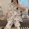 Pacha Dog Cute Cartoon Pajamas Women's Summer New Short-sleeved Trousers College Style Girls' Student Loungewear Suit