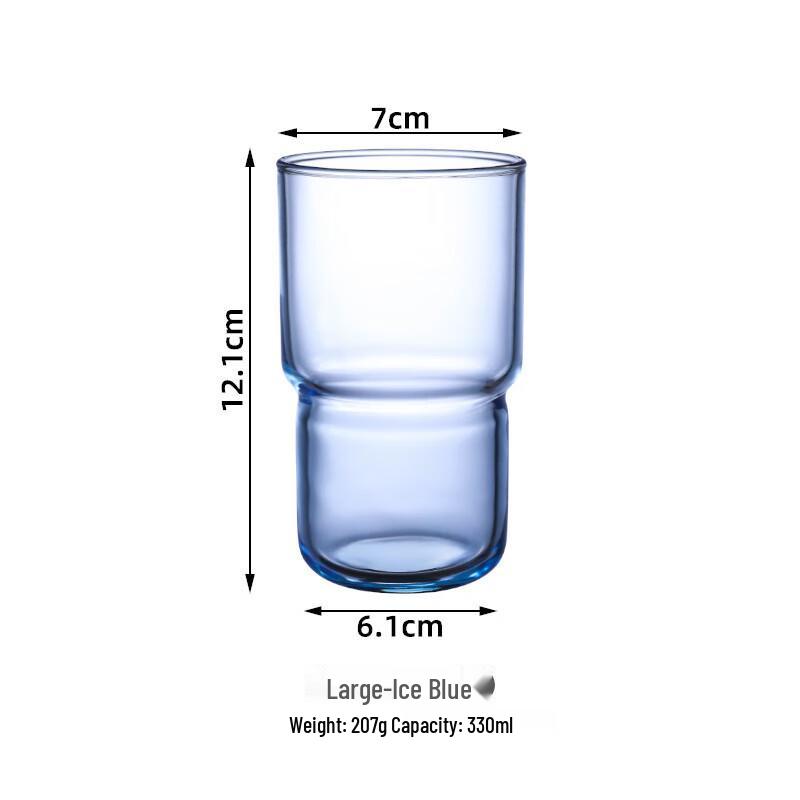 Stackable Colored Glass Beverage Cups