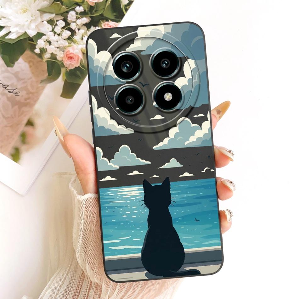 For Realme 13 Pro 13Pro+ Cute Cat Flower Cartoon Phone Case For Realme 13Pro Plus 5G Shockproof Soft Silicone Covers Bumpers