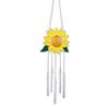 Bellissima decorazione per pannelli sospesi per finestre in vetro colorato con girasole con catena per ornamenti domestici, decorazioni per la casa, campanelli eolici
