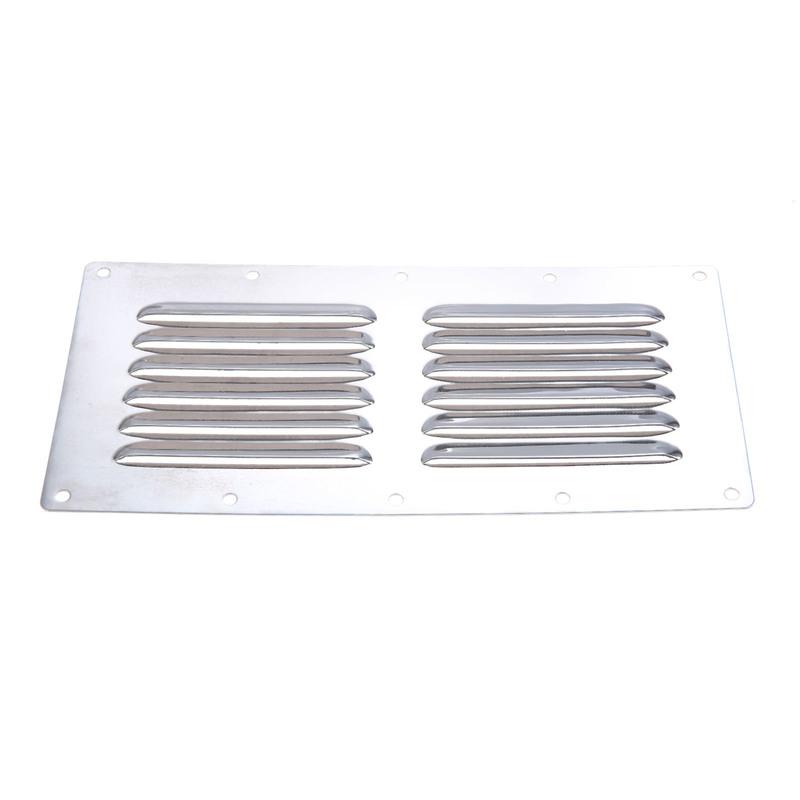 Boats Stainless Steel Vertical Rectangular Louvered Vent Cover 230mm*115mm Marine Square Air Vent Grille Metal Wall Ventilation