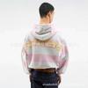 2026 Striped Hooded Zip-Up Sweatshirt With Embroidered Letter Design Loose Fit Unisex Streetwear Fall