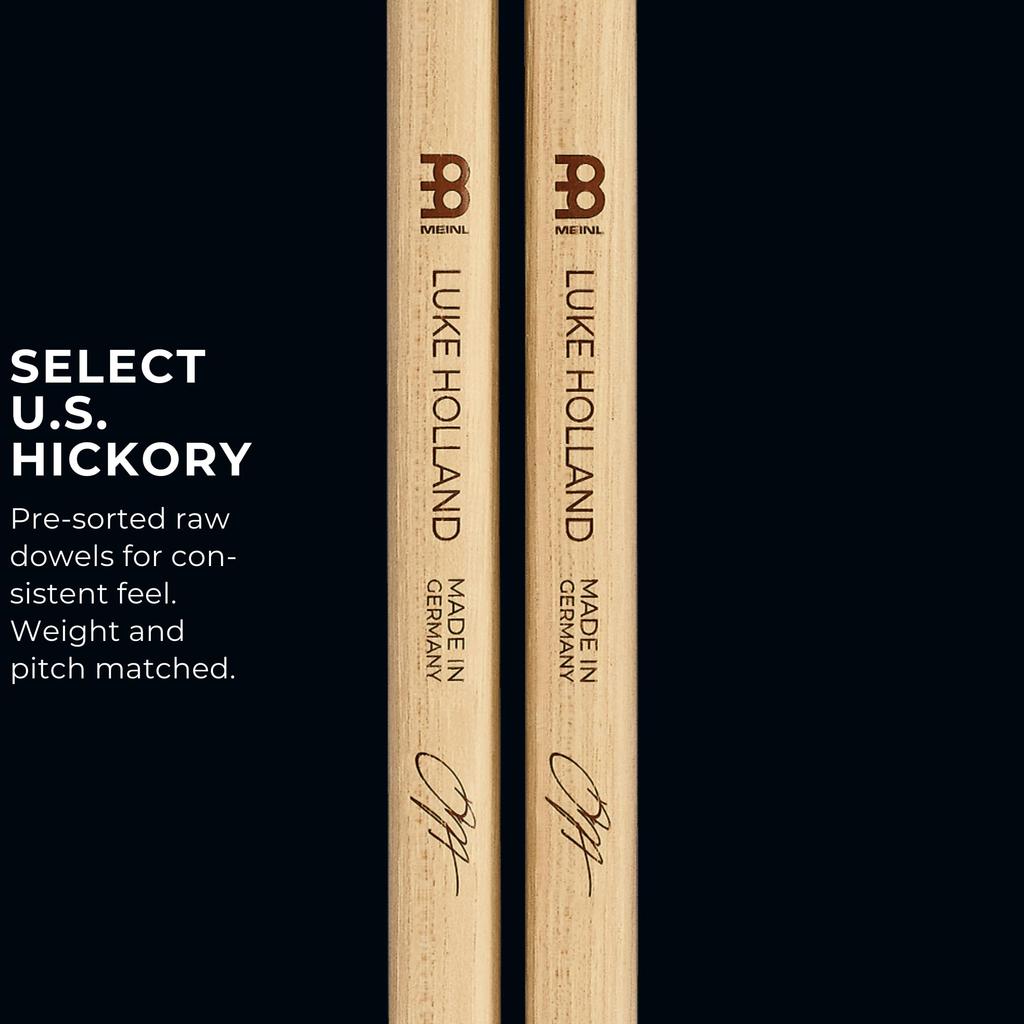 MEINL Stick Brush Meinl Trumstock Signaturmodell Luke Holland Hickory Rund Spets SB600 x & (411 14,7 mm) []