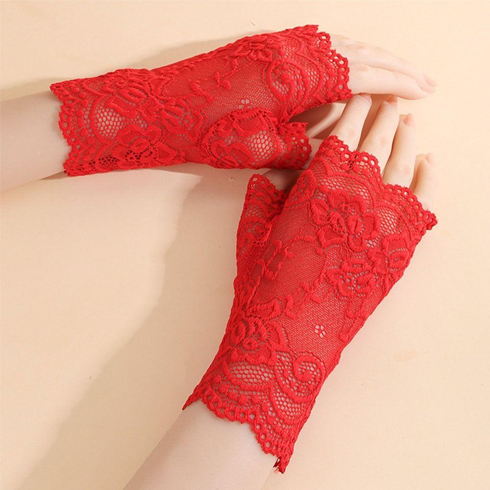 Sunscreen Short Gloves Half Finger Driving Gloves Fashion Performance Gloves Dance