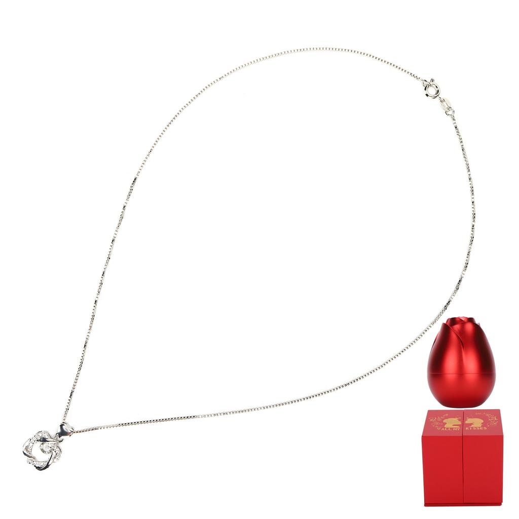 Jewelry Necklace Rose Flower Gift Box Set Valentine S Day Women Jewelry Necklace Gift Box