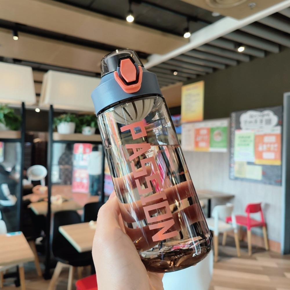 

ПК Цветной пластиковый стакан Большой емкости Спортивная бутылка для воды для занятий спортом на открытом воздухе Путешествия на открытом воздухе Black 600ML