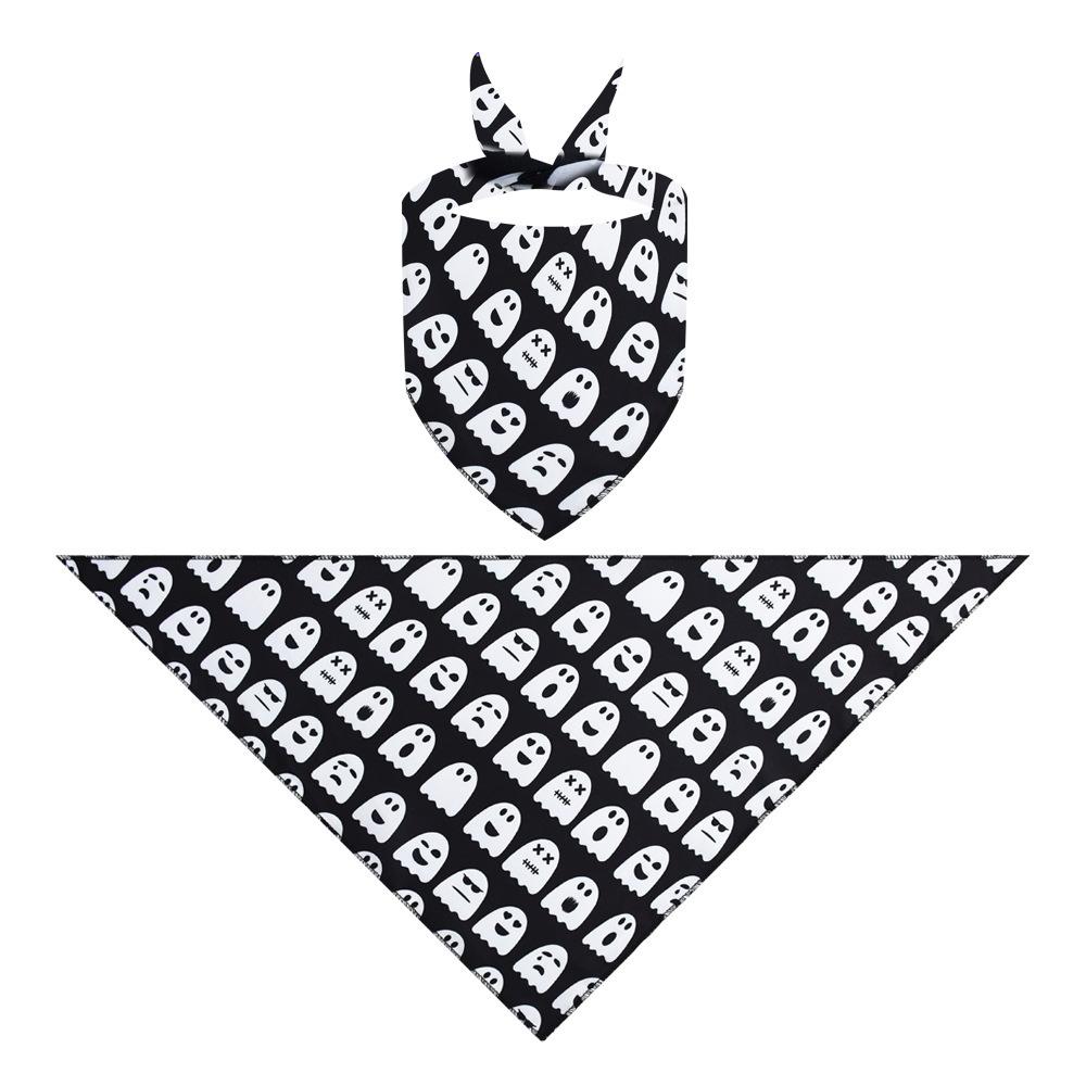 Halloween Pet Bandana Triangle Bib For Cats And Dogs Adjustable Collar Scarf Printed Neck Accessories Puppy Kitten Costume Decor