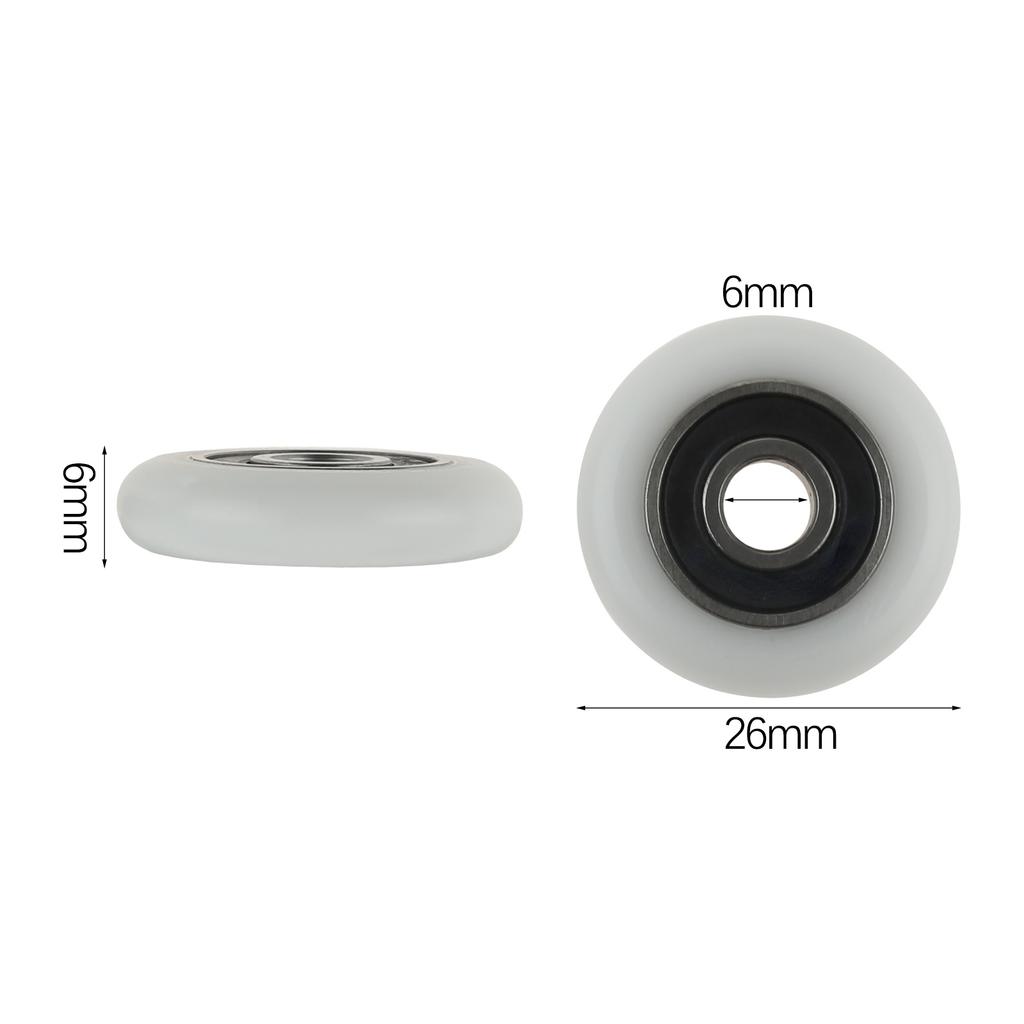 2 ks 26/28mm Koupelnová skříňka Sprchový kout Kladka Koupelna Skleněné posuvné dveře Vodicí lišta Kolečka Příslušenství Kolečka Váleček pro sprchový kout