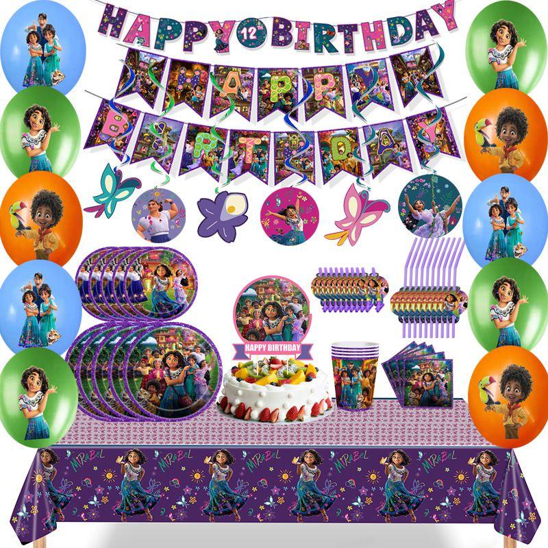 Vibrant Encanto Birthday Party Decorations Set With Backdrop Banner And Cupcake Toppers
