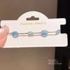 Geometric Zircon Silver Blue Womens Bracelet With Modern Minimalist Design For Gift
