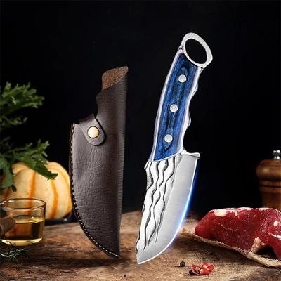 Scharfes Hackmesser Geschmiedete Klinge Kunststoffgriff Ausbeinmesser Fleisch schneiden Obst Fisch Huhn Küche Koch Kochen Grillmesser
