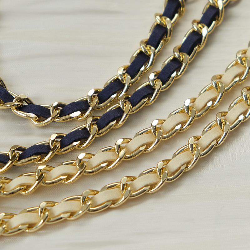 New Phone Accessory Long Cellphone Chain Anti Lost Universal Metal Leather Shoulder Neck Crossbody Phone Strap Case Holder Chain