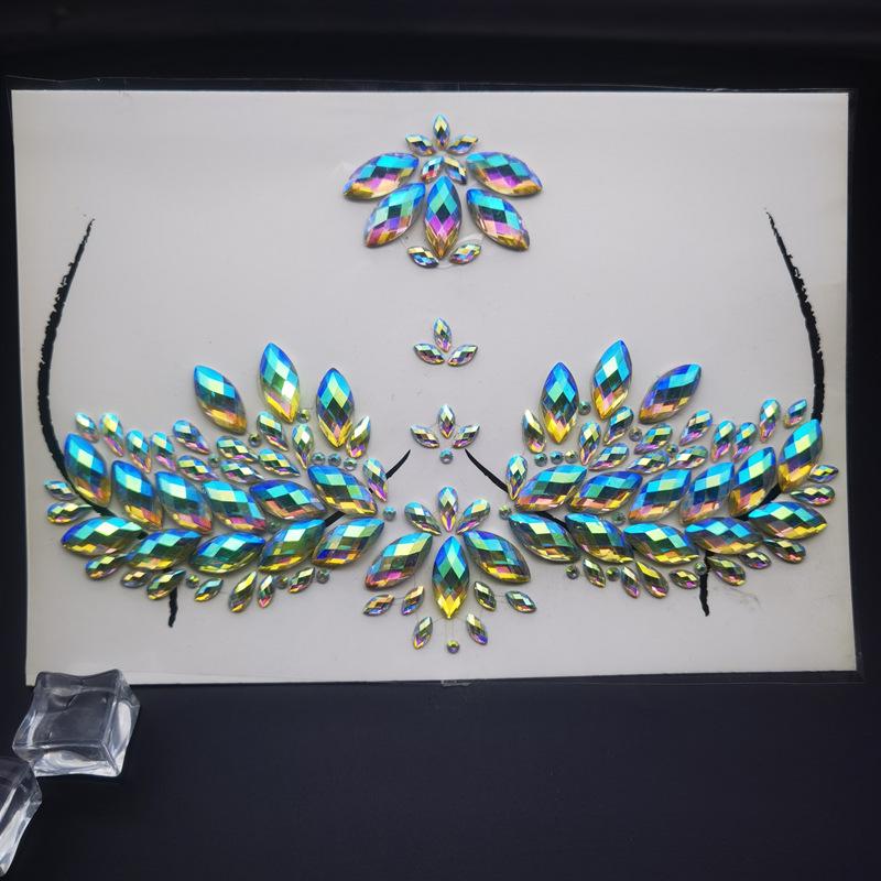High-Quality Rhinestone Tattoo Stickers for Face and Nipple 