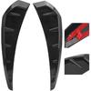PerGar Side Fender Trim Cover, Car Vent Sticker, Universal PU Rubber Glossy Black Exterior Decor