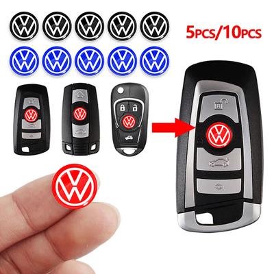 Autocollants Emblèmes Clé de Voiture 14mm Accessoires Logo de Clé de Contrôle Auto Pour B7 B6 B5 Golf 4 5 6 Polo Passat CC Jetta Mk6 Tiguan Gol Cross Fox Plus