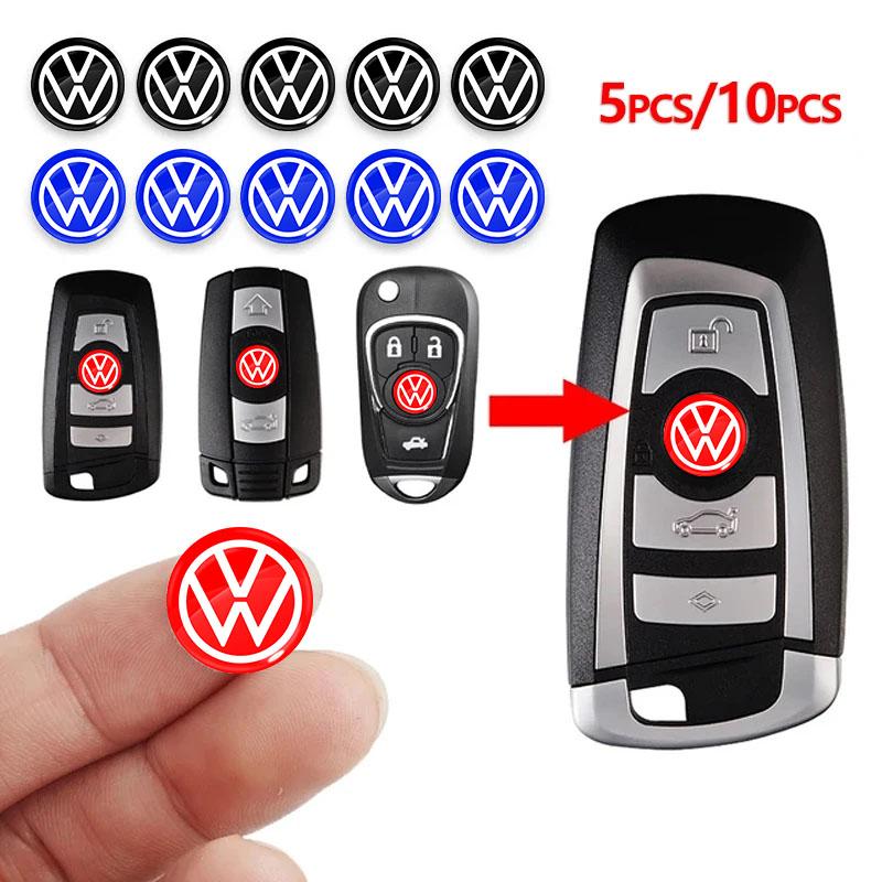 14mm Car Key Emblem Stickers Auto Control Key Logo Accessories For Volkswagen B7 B6 B5 Golf 4 5 6 Polo Passat CC Jetta Mk6 Tiguan Gol Cross Fox Plus