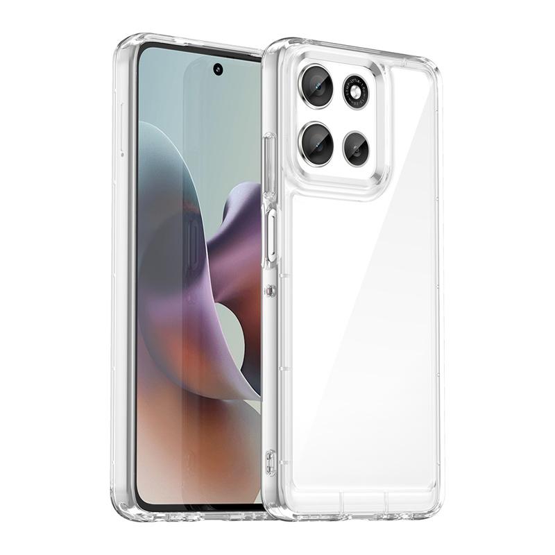 Przezroczyste Kolorowe Etui TPU dla Motorola Moto G06 Power G6 G86 G Pokrowiec Ochronny Przezroczyste Fundas Coque Capa