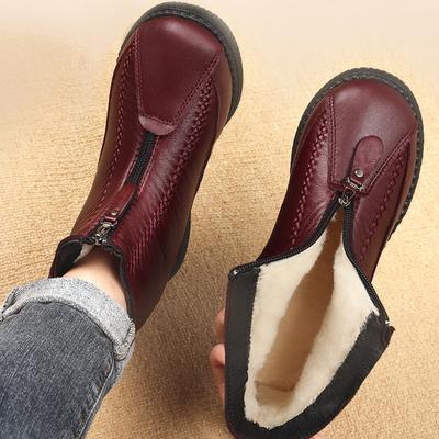 Dames Casual Katoenen Laarzen met Korte Schacht, Verdikt en Warm met Plus Velvet, Antislip