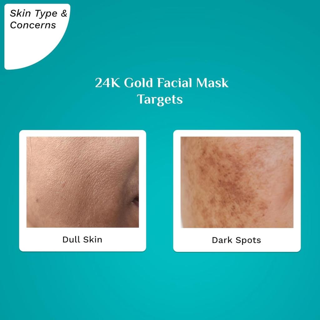 Pilgrim 24K Gold Facial Mask, 50gm Each (Pack of 2)