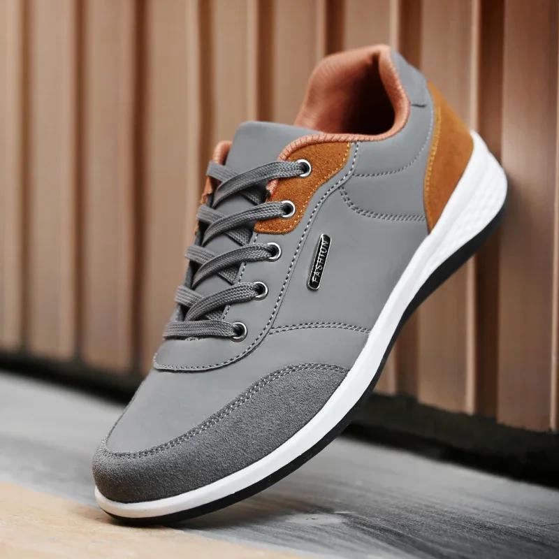 Men Shoes Spring Autumn Waterproof Walking Sneakers Leisure Male Leather Sports Shoes Non-Slip Footwear Tennis for Men Zapatos