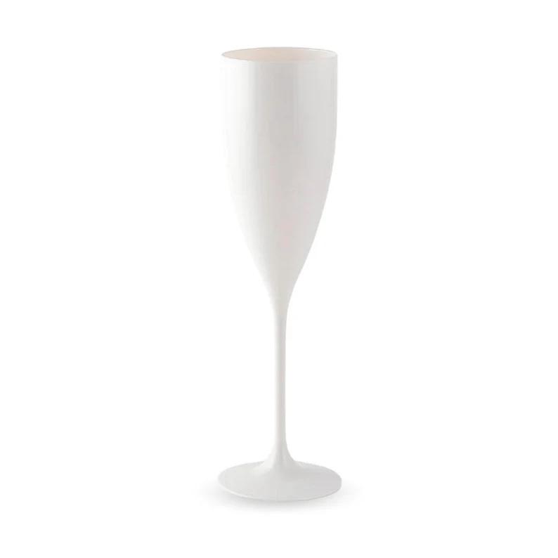 White Plastic Champagne Glass Wedding Flute Champagne Glass 1pcs