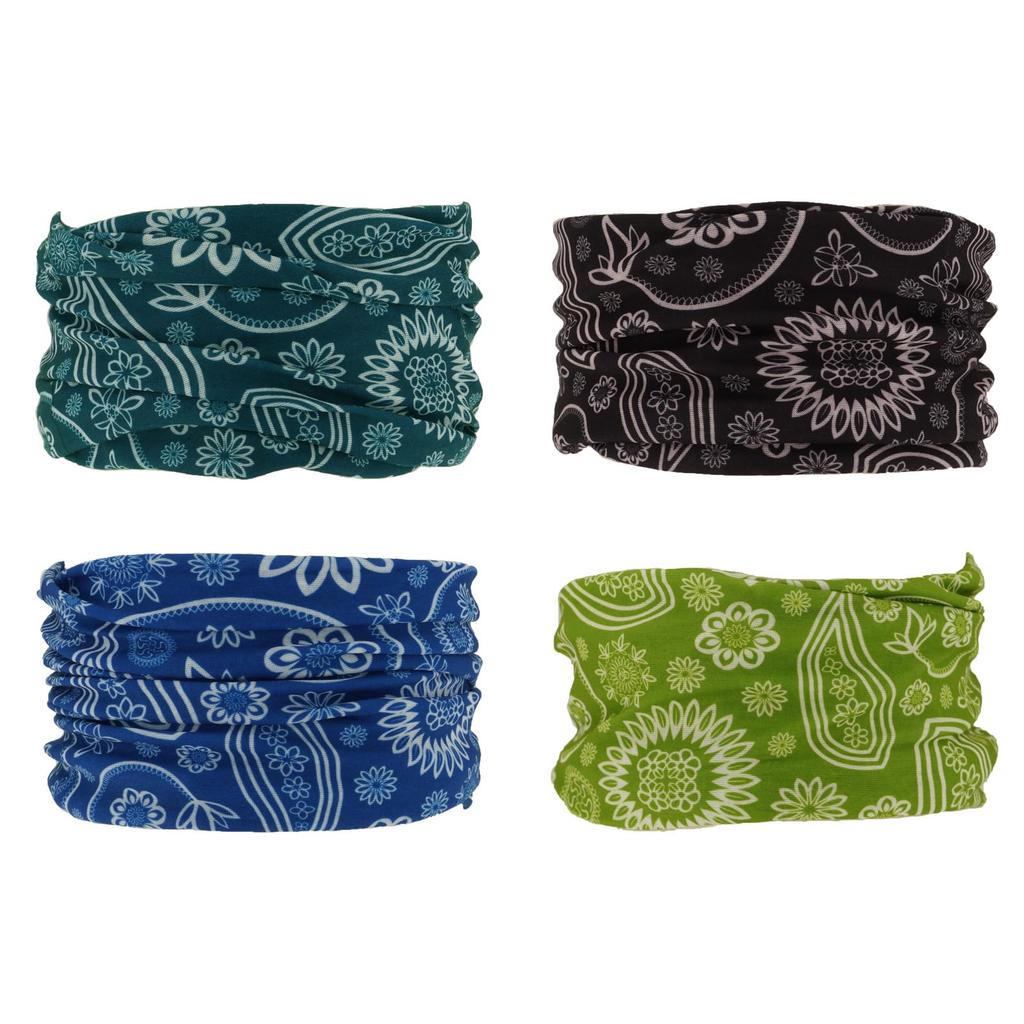for Women and Hair Half Face Airsoft Paintball Neck Apple Cashew Nut Flower [SMEHCF] Multi-Purpose Bandanas, 4-Pack Men, Headbands, Balaclavas,