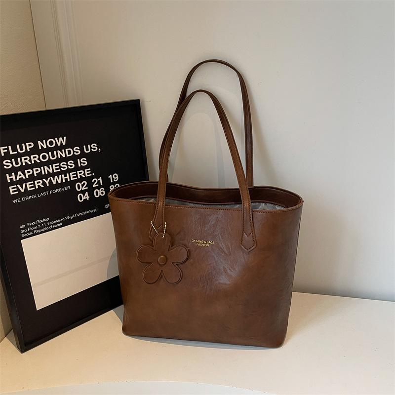 

Популярная модная повседневная сумка-тоут большой вместимости, новая женская сумка для работы, сумка-мессенджер, сумка под мышку коричневый