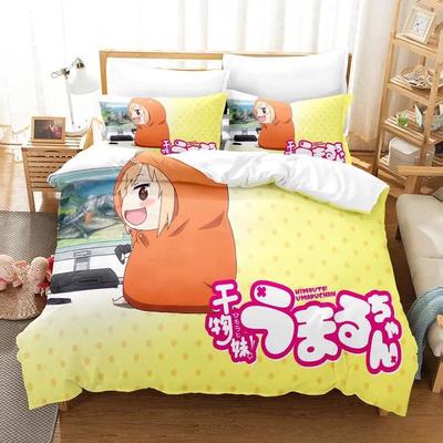 Himouto! Pościel Umaru-chan Pojedyncza Twin Pełna Queen King Rozmiar Zestaw Pościeli Sypialnia Dorosłych Dzieci Zestawy Poszewek na Kołdrę Zestaw Pościeli Anime