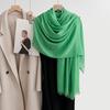 Cotton and linen scarf, fashion, literary style, solid color, linen scarf, women's air-conditioned room, shawl, and sunscreen silk scarf outside.