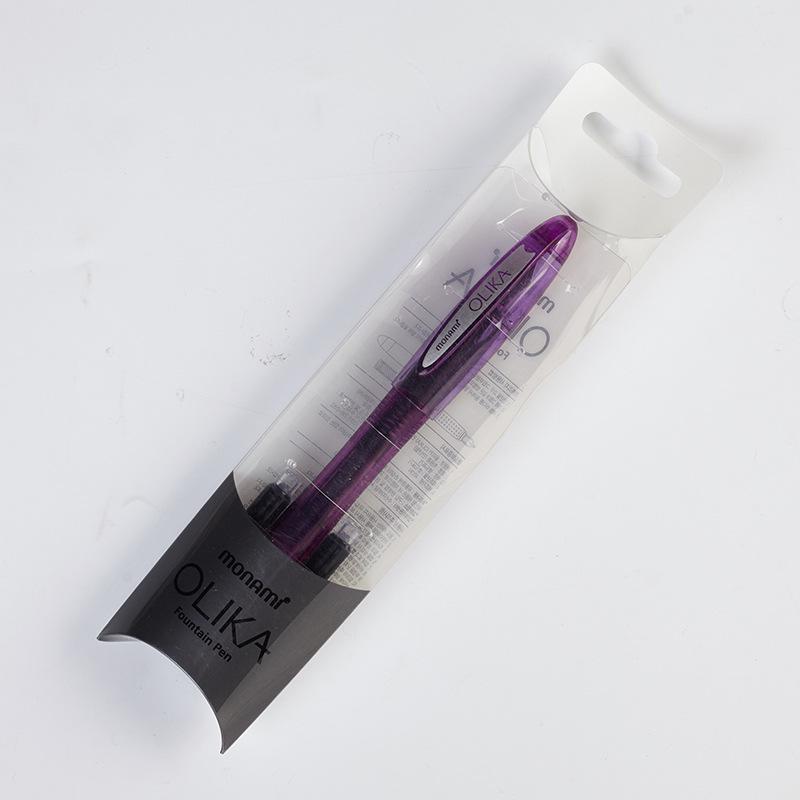 Monami OLIKA Fountain Pen for Students - White, Transparent, Black, Red with Fine Nib