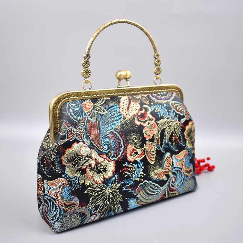 Handgefertigte Stoff Chinesische Goldtasche tragbare Messenger-Kette Schneiden Salon Teambuilding-Klasse Lehrmaterialtasche