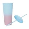 Tie-Dye Pp 700 Ml Orange-Pink Straw Cup