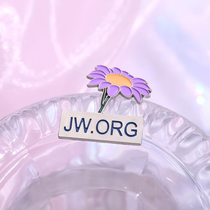 Jworg Flower Colorful Badge Distinctive Plant Design Flexible Decoration Pin For All Use