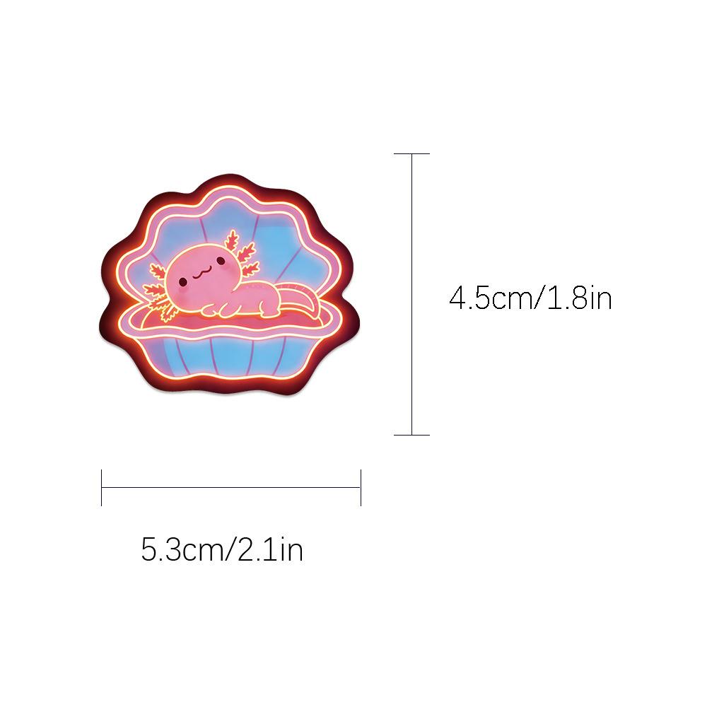 10/30/50pcs Kawaii Cute Neon Axolotl Stickers Cartoon Colorful Graffiti Decals DIY Stationery Phone Notebook Sticker Decoration