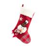 Christmas Stocking Gift Bags with Santa and Snowman Decor, Large Candy Socks for Kids
