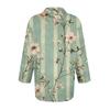 Women's Fashion Casual Button-up Seven-quarter Sleeve Floral Print Lapel Top