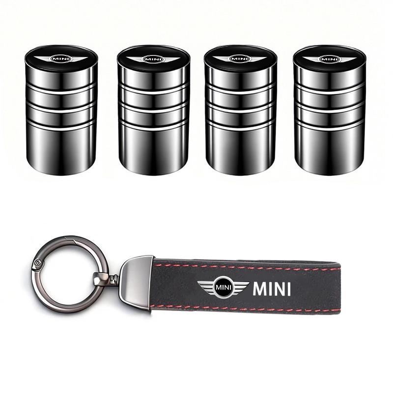 Car Tire Wheel Valve Caps Cover/Car Key Chain Ring Keychain For Mini Cooper JCW Works Cabrio F54 F55 F56 F57 F60 R50 R52 R53 R55 TC1