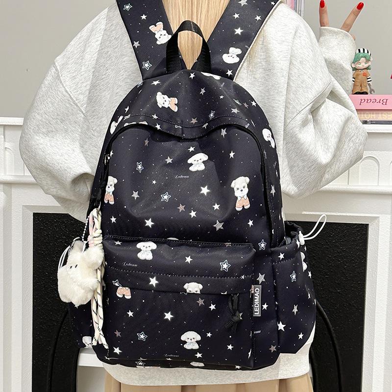 Mori Girl Cute Japanese-Style Star Puppy Backpack for Teens