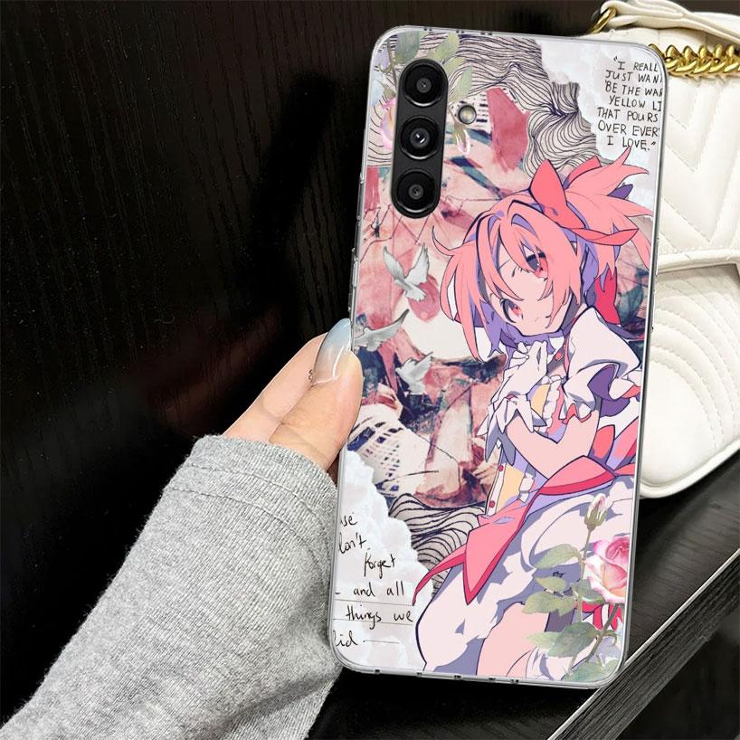 Madoka Magica Anime Case for Samsung A17 A16 A56 A36 A26 A15 A55 A35 A25 A14 A54 A34 A24 Phone Cover A13 A53 A33 A23 A05S A04S