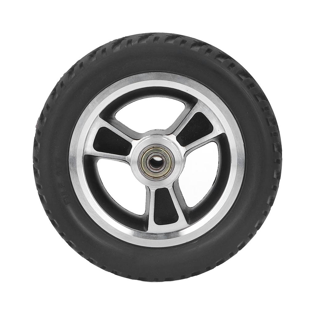 6 Zoll Rollstuhlrad Licht Robuste Aluminiumlegierungsnabe Leise Rutschfest Sicher PU Vollrad