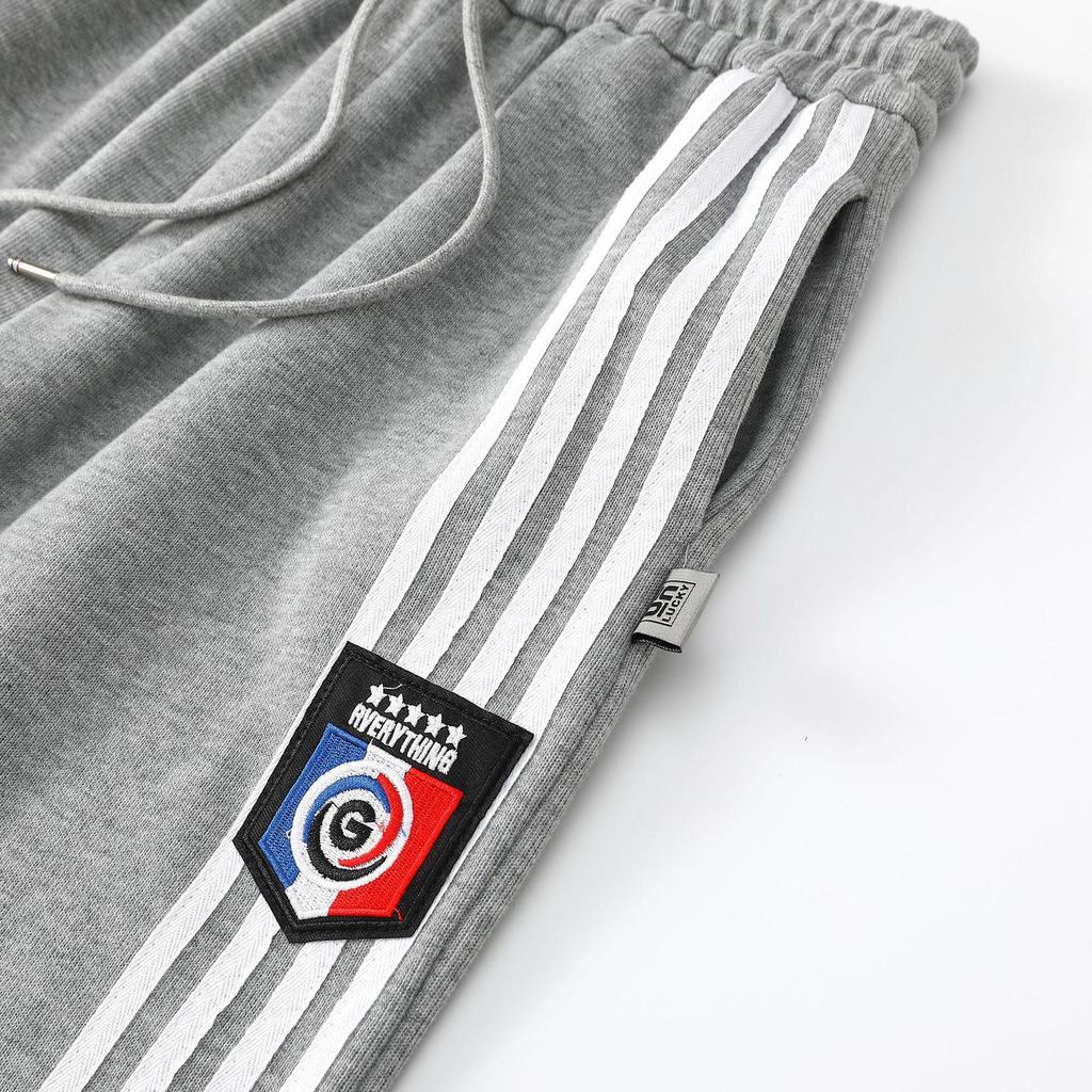 2025 Spring Striped Cuffed Drawstring Loose Sweatpants