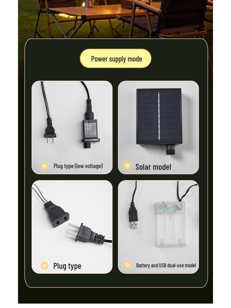 Outdoor Starry Globe Solar Lights for Tents, Markets, and Courtyards