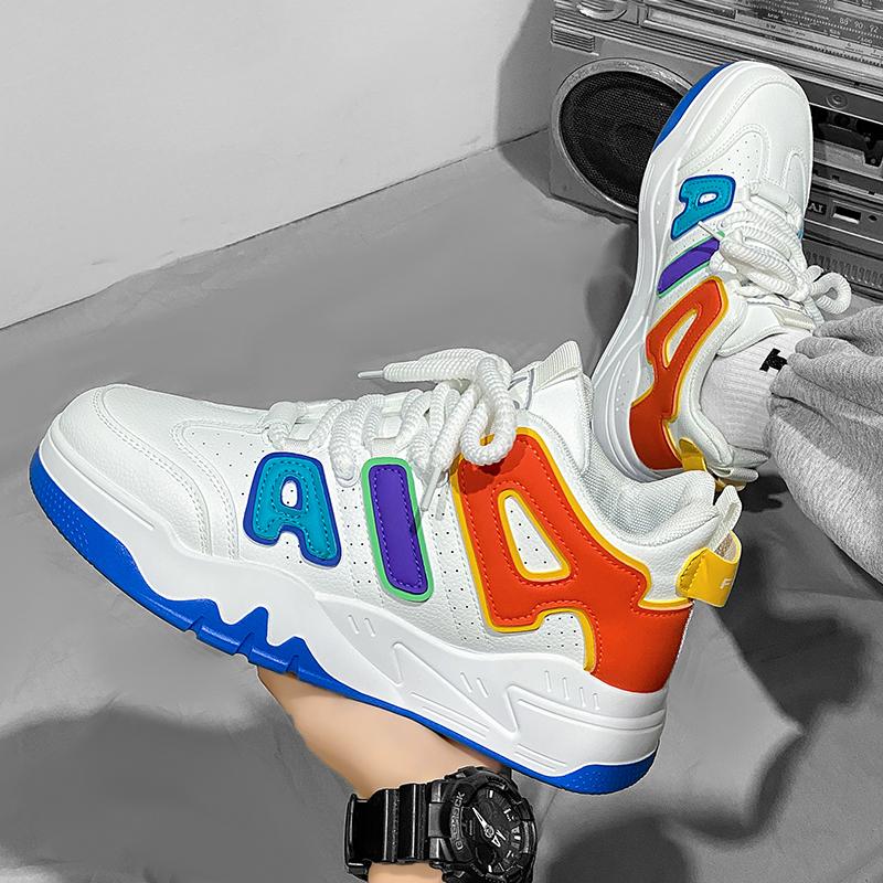 2024new High Top Sports Shoes, Men's Casual Shoes, Leather Vulcanized Fashionable Outdoor Sports Running Shoes for Men and Women