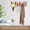 Wooden Coat Hanger No Drill Wall Hook Piano Key Design Clothes Rack for Dressing Room